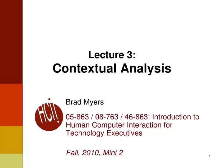 lecture 3 contextual analysis
