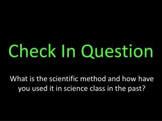 check in question