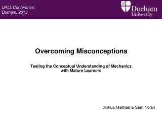 Overcoming Misconceptions