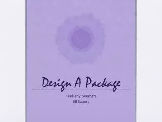 Design A Package