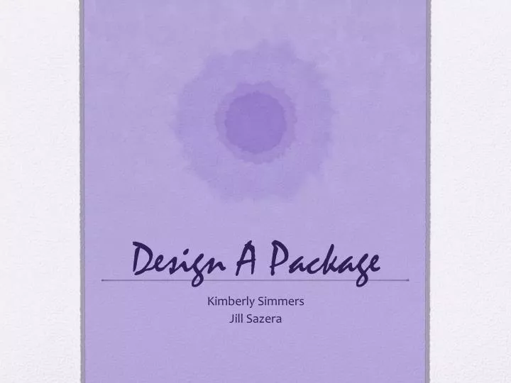 design a package