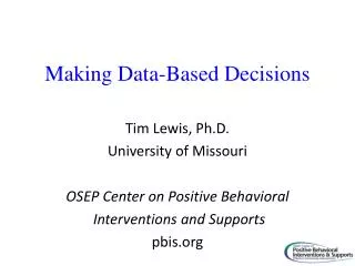 Making Data-Based Decisions