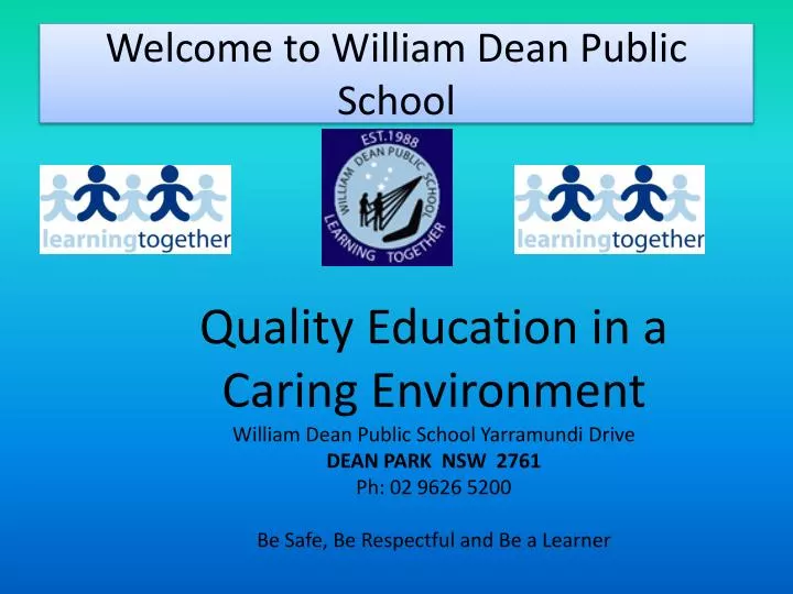welcome to william dean public school