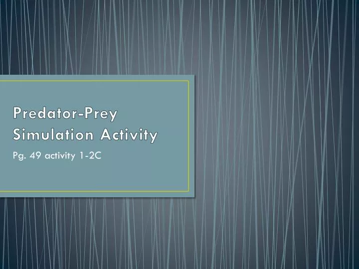 predator prey simulation activity