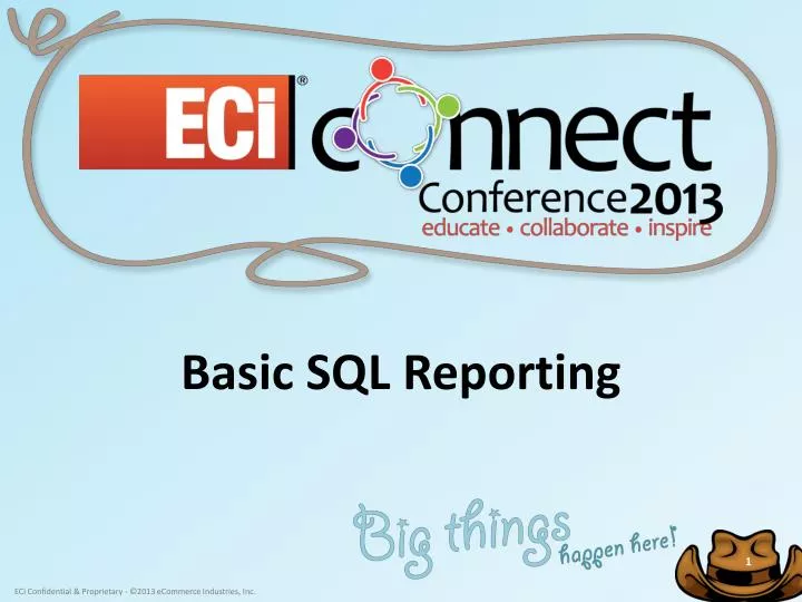 basic sql reporting