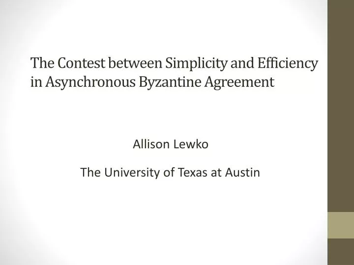 the contest between simplicity and efficiency in asynchronous byzantine agreement
