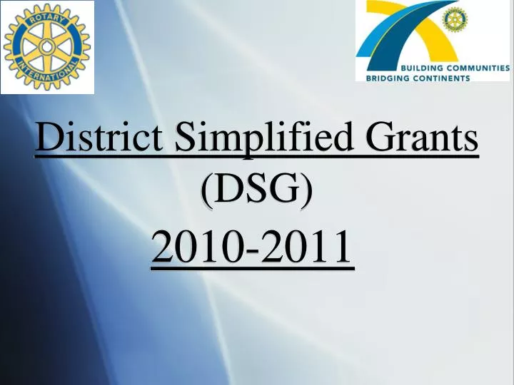 district simplified grants dsg