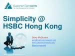 Simplicity @ HSBC Hong Kong
