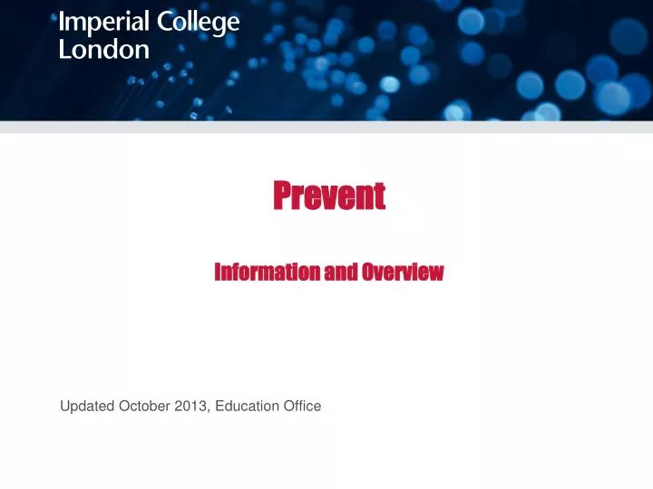 prevent information and overview