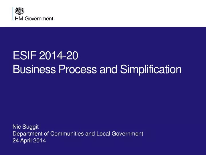 esif 2014 20 business process and simplification