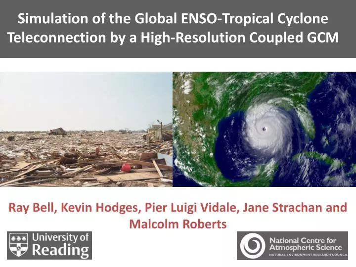 simulation of the global enso tropical cyclone teleconnection by a high resolution coupled gcm