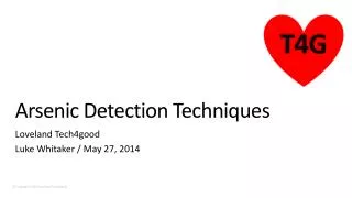 Arsenic Detection Techniques