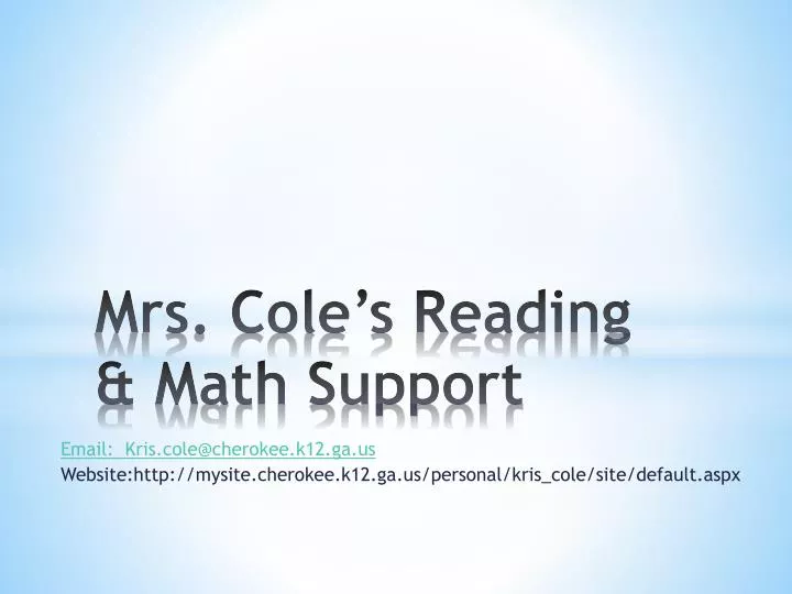 mrs cole s reading math support