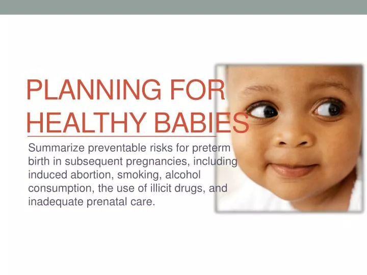 planning for healthy babies
