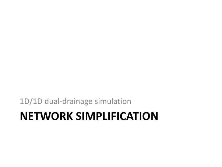 network simplification