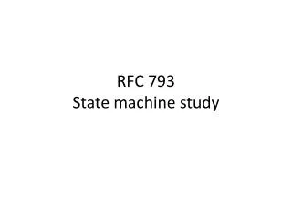 RFC 793 State machine study