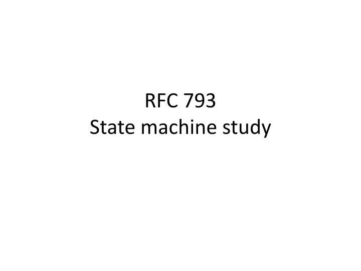 rfc 793 state machine study