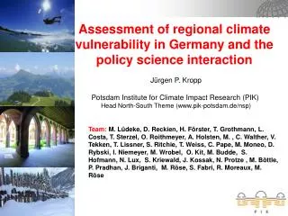 Assessment of regional climate vulnerability in Germany and the policy science interaction