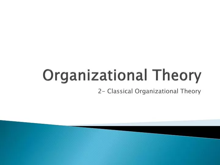 organizational theory