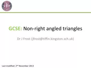 gcse non right angled triangles