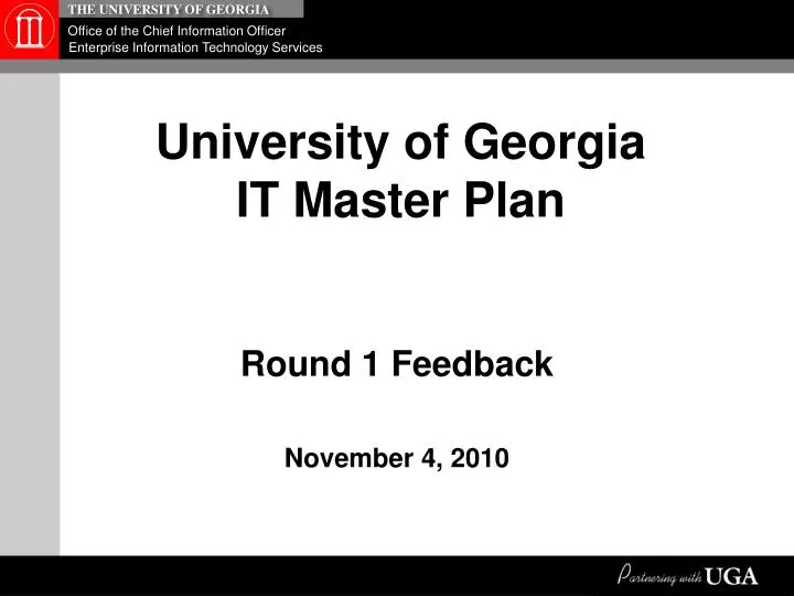 university of georgia it master plan