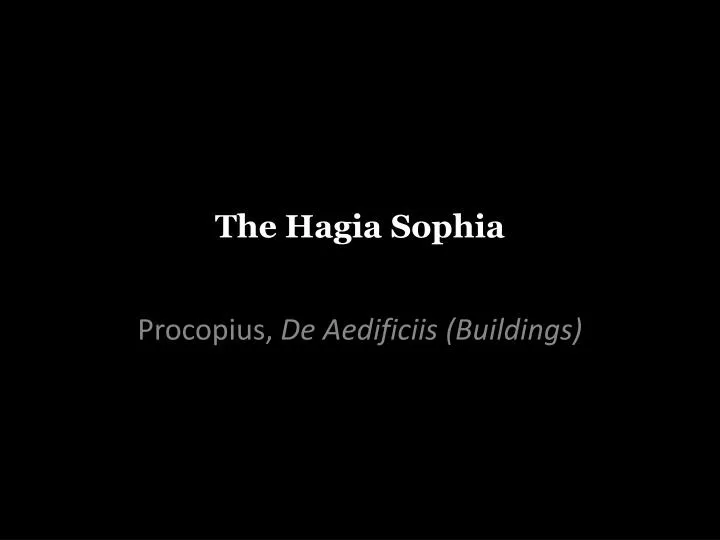 the hagia sophia