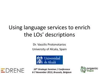 Using language services to enrich the LOs' descriptions