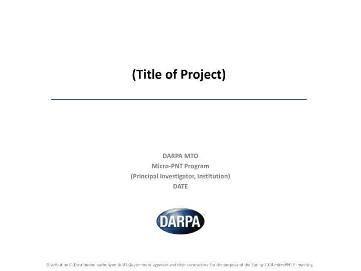 title of project