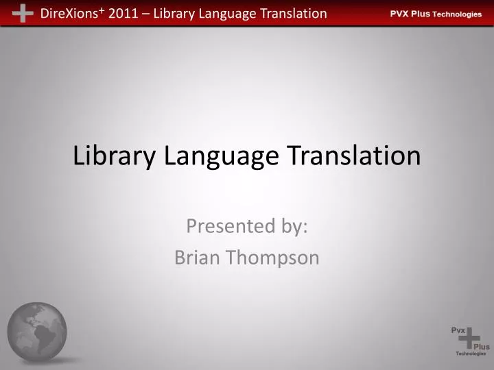 library language translation