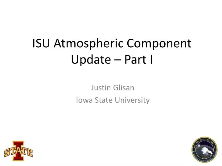 isu atmospheric component update part i