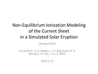 Non-Equilibrium Ionization Modeling of the Current Sheet in a Simulated Solar Eruption