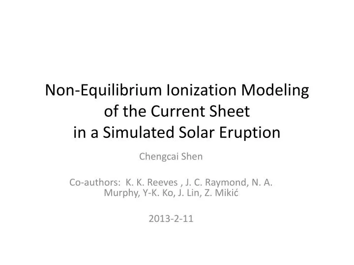 non equilibrium ionization modeling of the current sheet in a simulated solar eruption