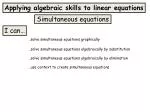 Simultaneous equations - slide 1