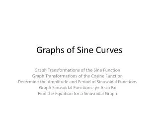 Graphs of Sine Curves