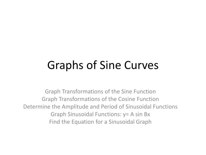 graphs of sine curves