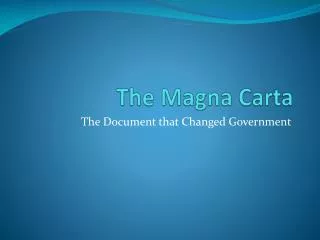 The Magna Carta