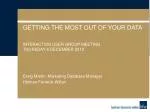 Getting the most out of your data - slide 1