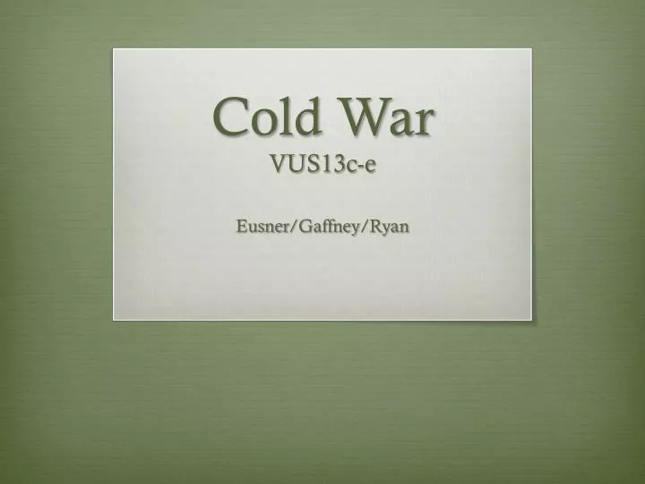 cold war vus13c e