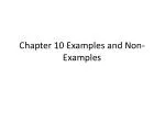Chapter 10 Examples and Non-Examples - slide 1