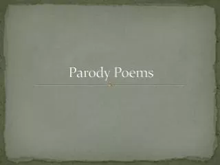 Parody Poems