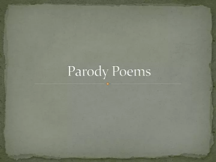 parody poems