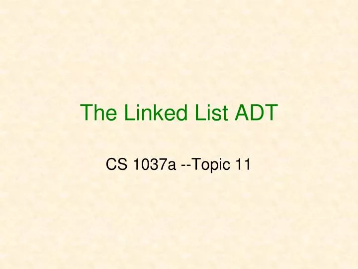 the linked list adt