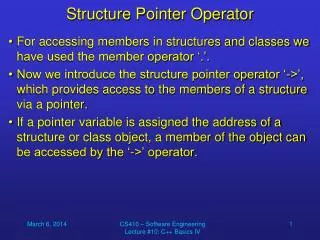 Structure Pointer Operator