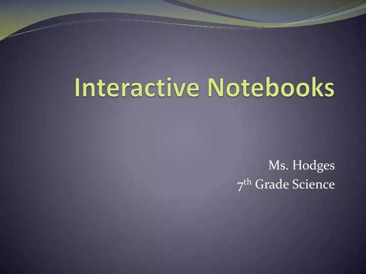 interactive notebooks