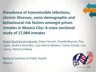 Health in prisons