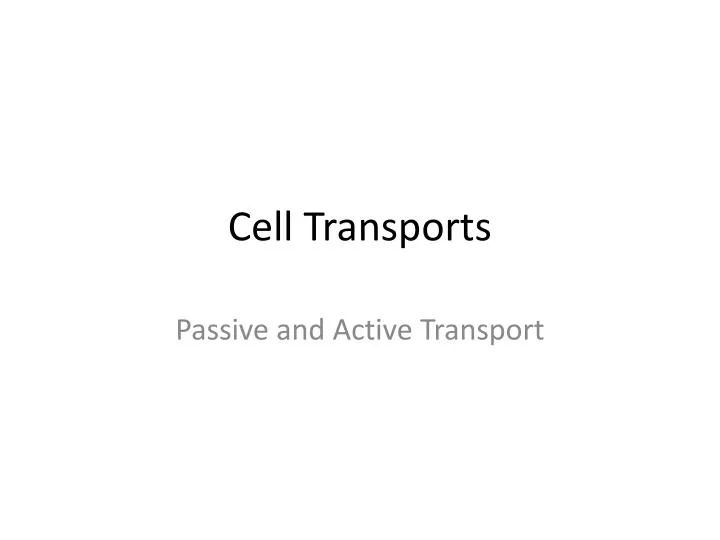 cell transports