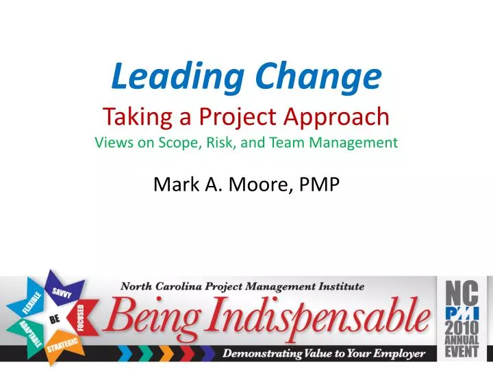 leading change taking a project approach views on scope risk and team management