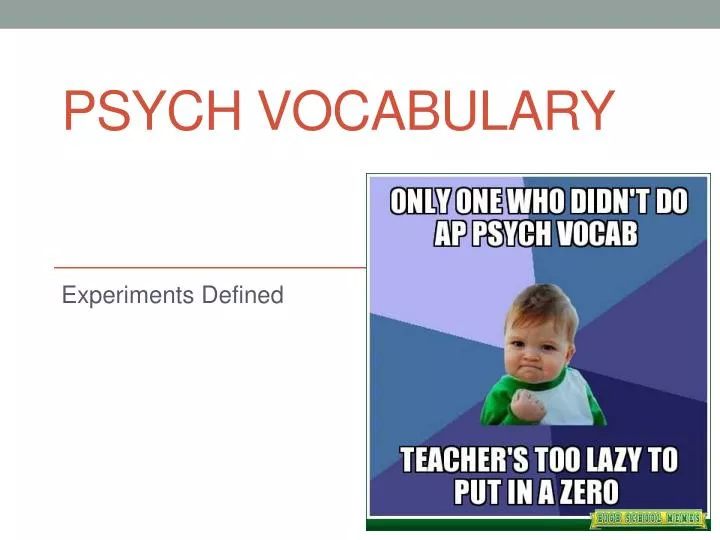 psych vocabulary