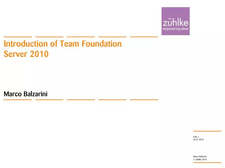 introduction of team foundation server 2010