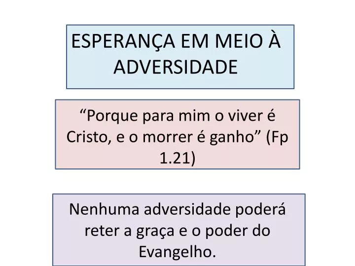 esperan a em meio adversidade